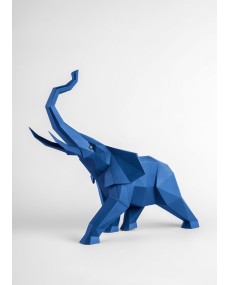 Elephant (blue) Sculpture Lladró Porcelain 01009560