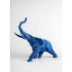 Elephant (blue) Sculpture Lladró Porcelain 01009560