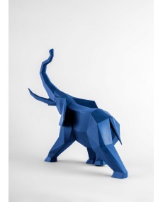 Elephant (blue) Sculpture Lladró Porcelain 01009560