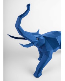 Elephant (blue) Sculpture Lladró Porcelain 01009560