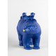 Mummy bear and babies (blue-gold) Sculpture. Limited Edition Lladró Porcelain 01009565