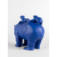 Mummy bear and babies (blue-gold) Sculpture. Limited Edition Lladró Porcelain 01009565