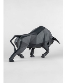 Bull (matte black) Sculpture Lladró Porcelain 01009593