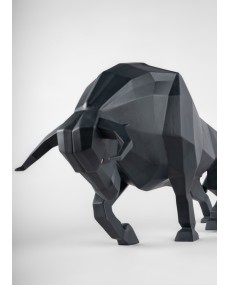 Bull (matte black) Sculpture Lladró Porcelain 01009593