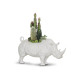 Figura Rhino Garden. Blanco Mate. Plant the Future Porcelana Lladró 01009642  