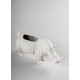 Rhino Garden Figurine. Matte White. Plant the Future Lladró Porcelain 01009642