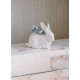 Bunny Garden Figurine. Matte White. Plant the Future Lladró Porcelain 01009644