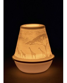 Lithophane votive light-african savannah Lladró Porcelain 01017378