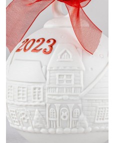 2023 Christmas ball (Re-Deco red) Lladró Porcelain 01018475