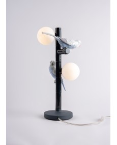 Parrot table lamp (black) (CE) Lladró Porcelain 01024152