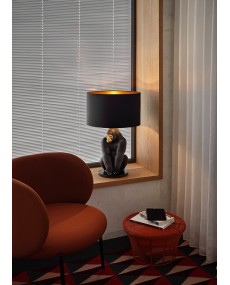 Gorilla lamp (black-gold) (CE) Lladró Porcelain 01024166