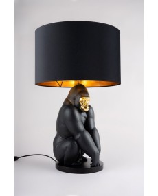 Gorilla lamp (black-gold) (CE) Lladró Porcelain 01024166