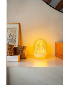 Lord Ganesha & Goddess Lakshmi Dome lamp Lladró Porzellan 01024227  