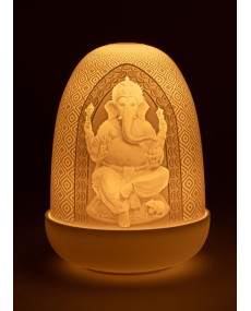 Lord Ganesha & Goddess Lakshmi Dome lamp Lladró Porcelain 01024227