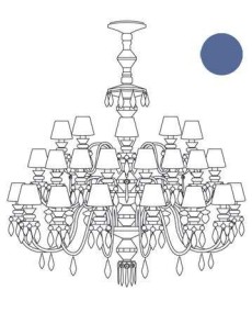 Lladro 1023251 Candelero Belle de Nuit AZUL - TicTacArea