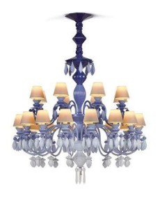 Lladro 1023254 Candelero Belle de Nuit AZUL - TicTacArea