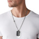 Joia Diesel DOUBLE DOGTAGS DX1040040: estilo e personalidade.