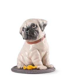 "Puppie Pug Porcelana Lladró 01009689 - ¡Adorable figura de colecci