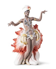 "Lladró Ebony Goddess Porcelana 01009699 - Obra de Arte Vibrante e D