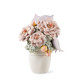 Vase avec fleurs rose Lladro Porcelaine 01009696