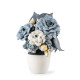 Vase avec fleurs bleu Lladro Porcelaine 01009697