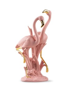 "Lladró The Flamingos Porcelana 01009675 - Arte Contemporânea em Ro