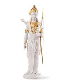 "Lladró Lakshman Porcelana 01009717 - Espírito da Índia, 30cm, 800