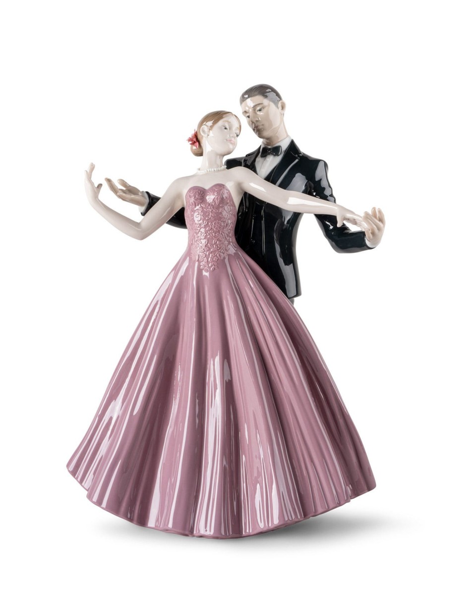 "Lladro Jubiläums Walzer Porzellan 01009709 - Elegante Tanzpaar Skul