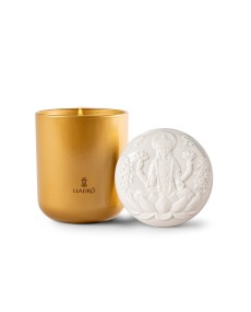 "Lladro Porcelain Candle - Goddess Lakshmi: Sweet Memories Fragrance 