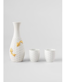 Koi Sake Set Lladró Porcelain 01017824