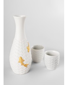 Koi Sake Set Lladró Porcelain 01017824