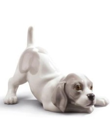 Figura de Porcelana Lladro - PERRO RETOZÓN