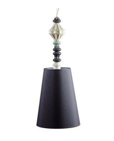 Lladro Black Pendant Lamp - Porcelain Lighting