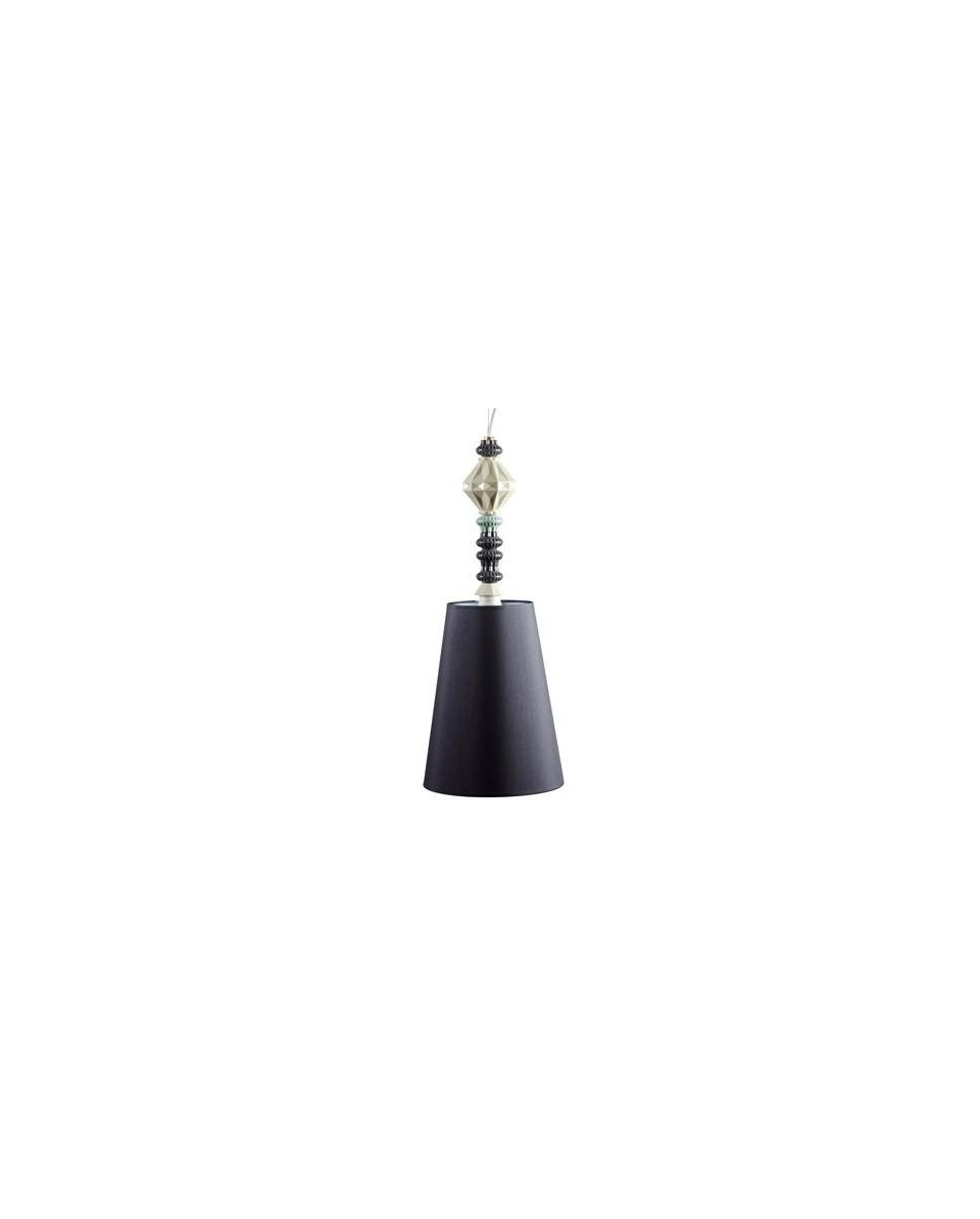 Lladro Black Pendant Lamp - Porcelain Lighting