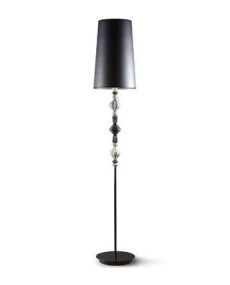 Lladro 01023390 BDN -FLOOR LAMP II -BLACK (CE) Porcelain