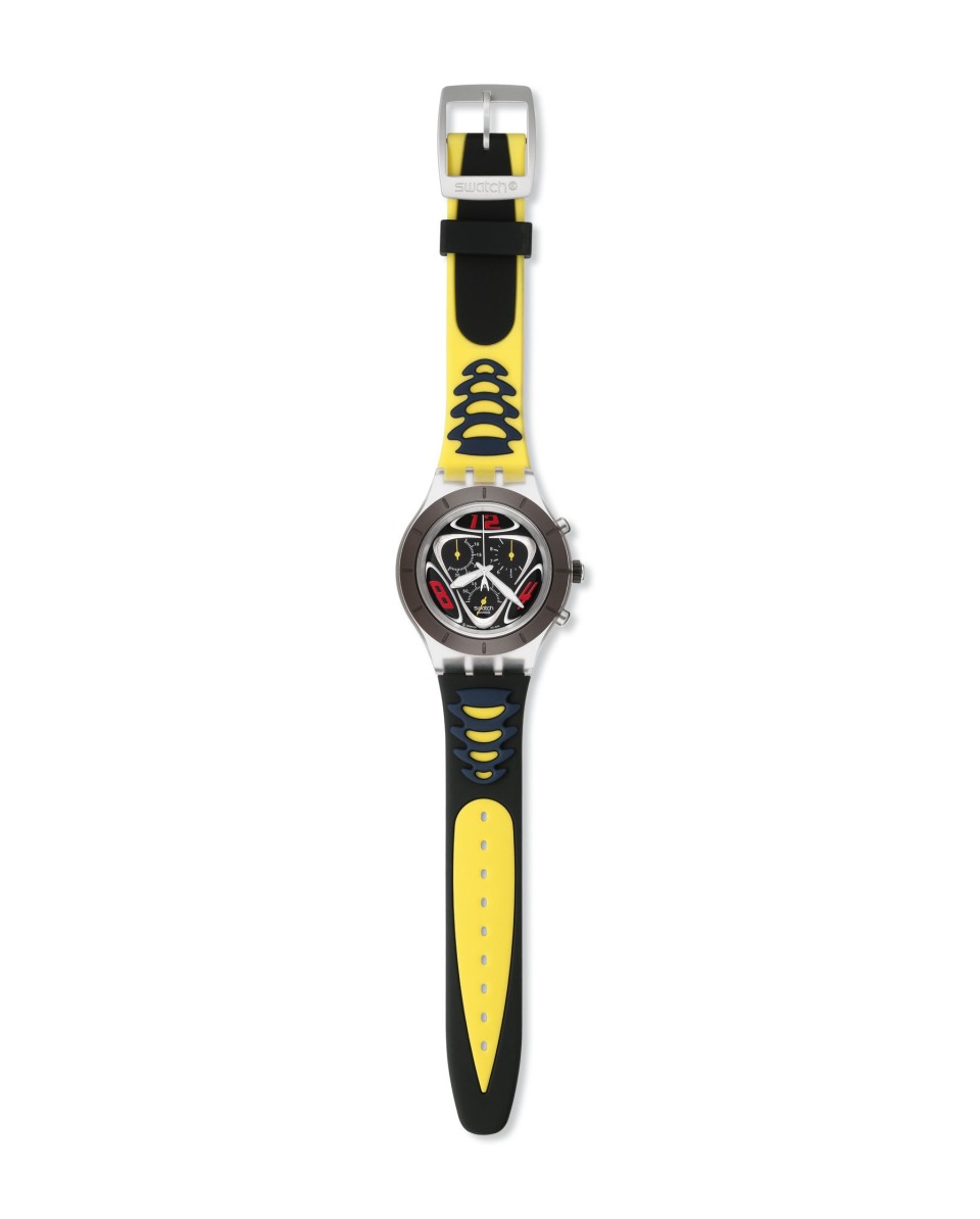 Swatch SVCK1001 Armbander fur Uhr SVCK1001 STRAP Spine Blade