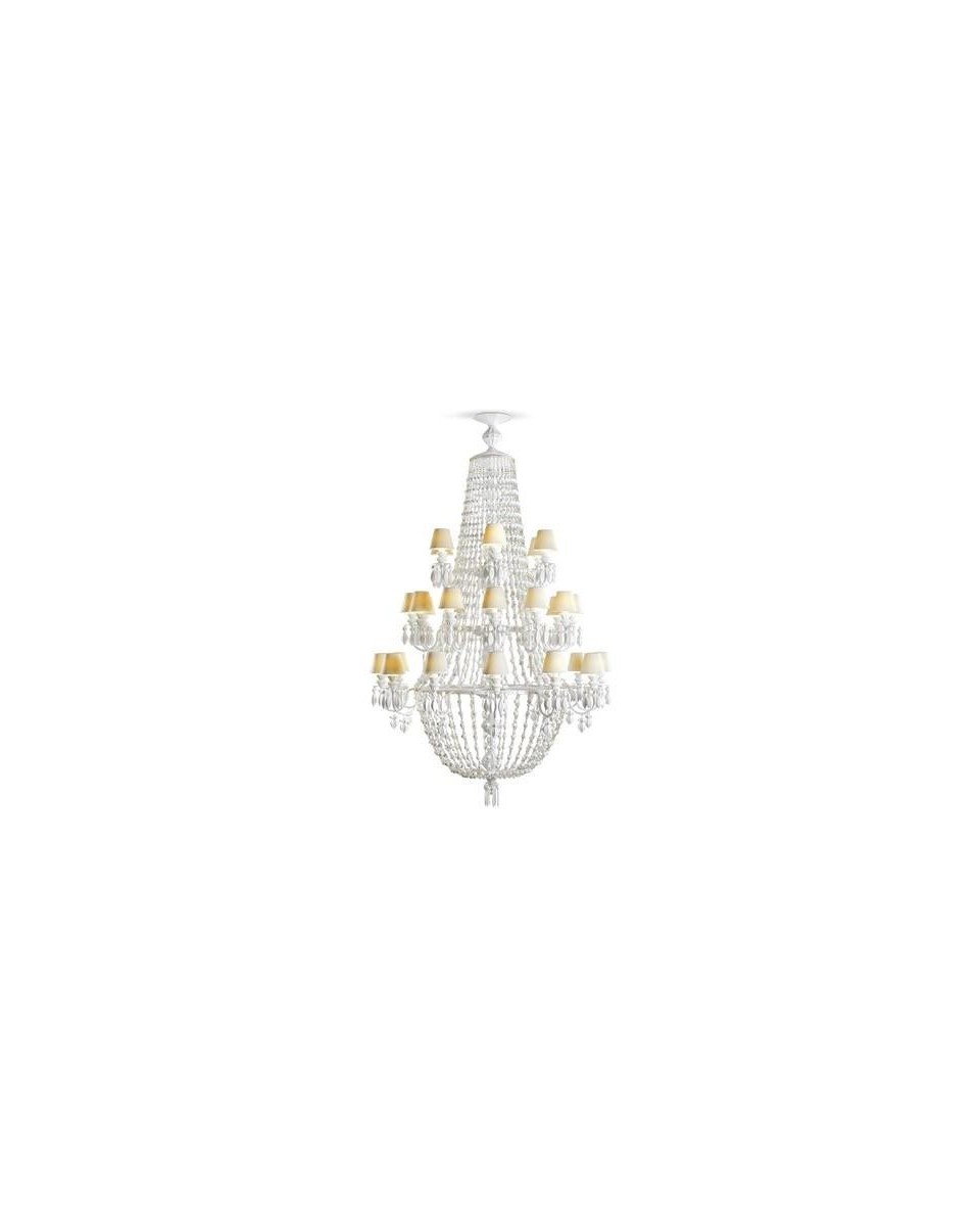 Lladro 01023506 Winter Palace Chand. 30L - White: Porcelain Elegance