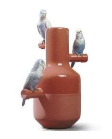 Lladro Parrot Parade Coral Porcelain - TicTacArea.com