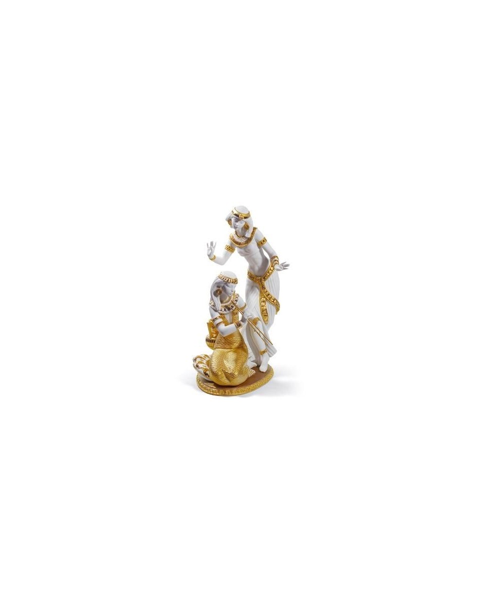 Lladro Dancers from the Nile: Golden Re-Deco Porcelain