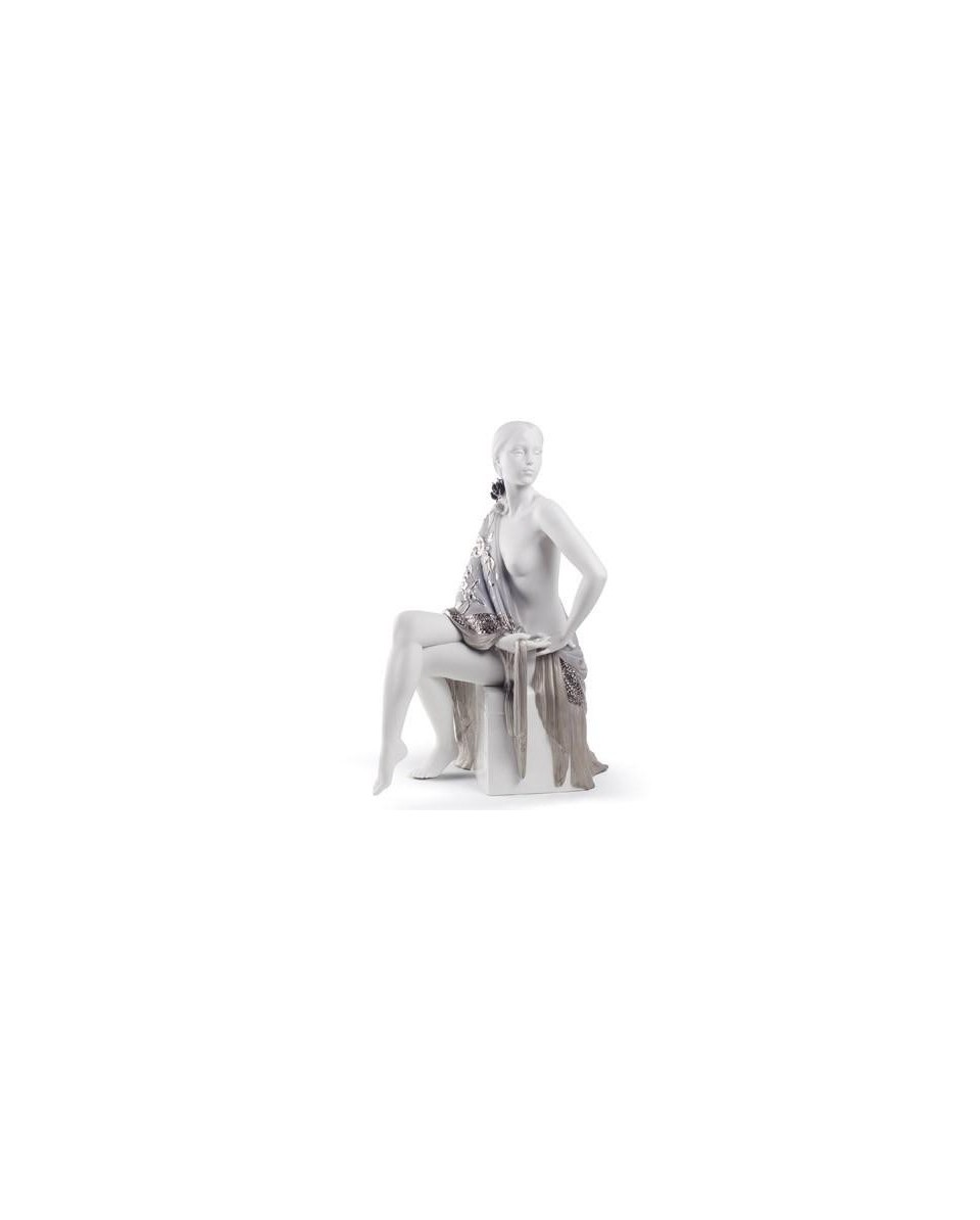 Lladro Nude with Shawl Porcelain Figurine