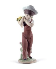 Figura Lladro Flores a la Espalda - Edição 60 Anos