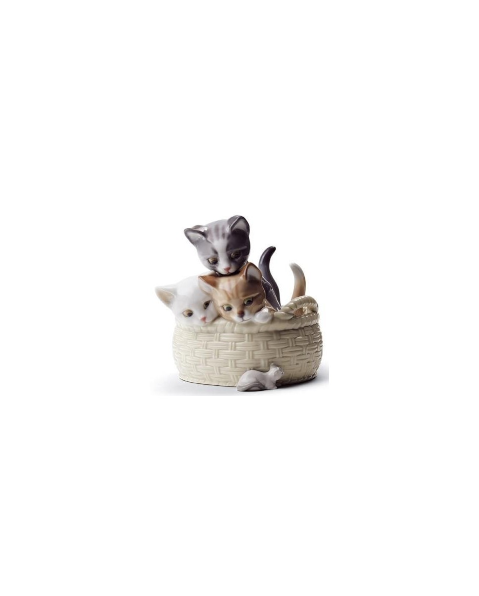 Lladro Curious Kittens Porcelain Figurine