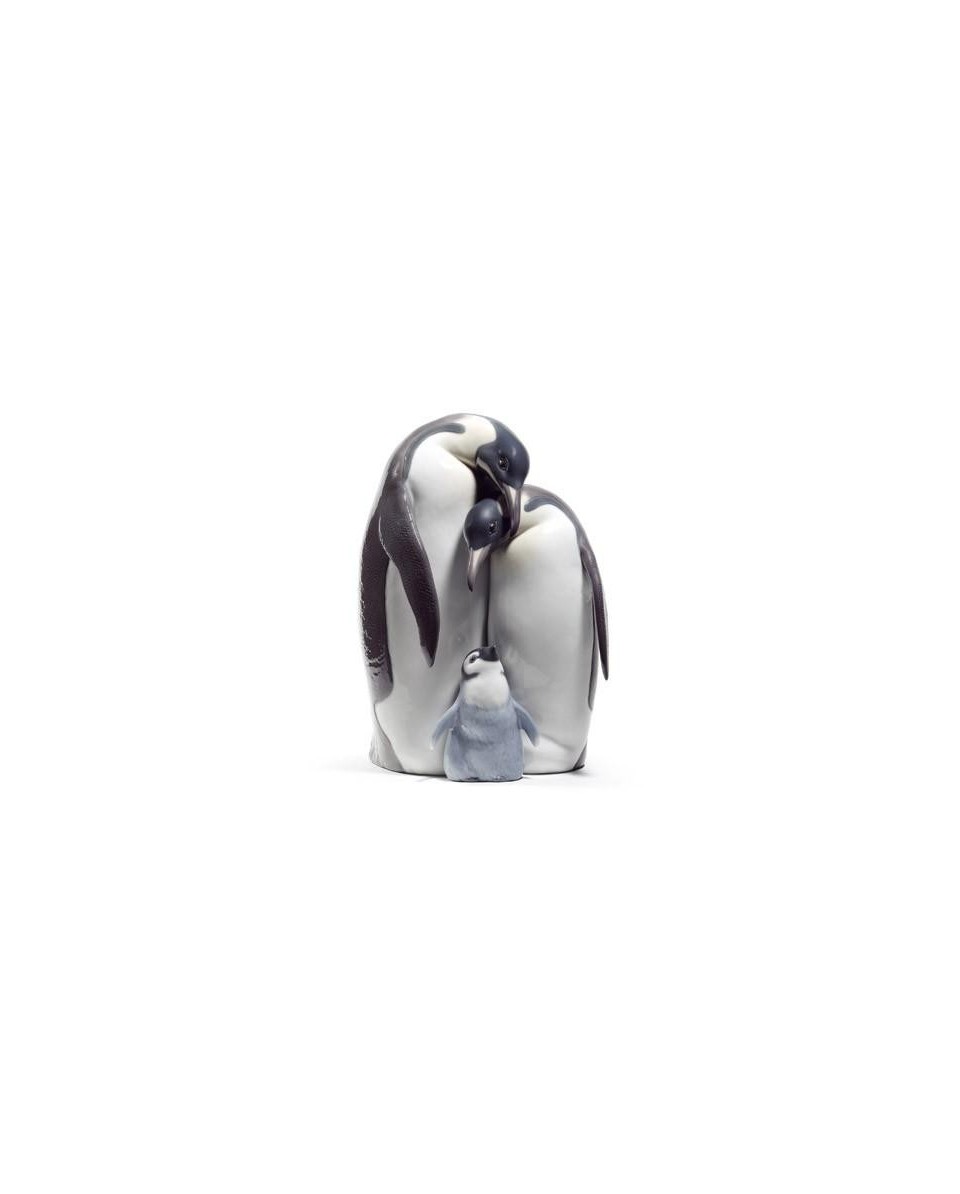 Figura de Porcelana Lladro - Família de Pingüinos