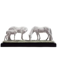 Lladro Horses in the Meadow Porcelain Figurine