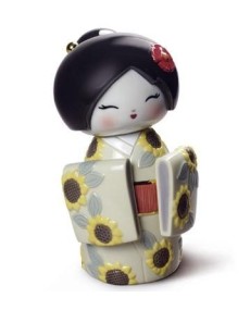 Figura Lladro KOKESHI IV: Girassóis em Porcelana