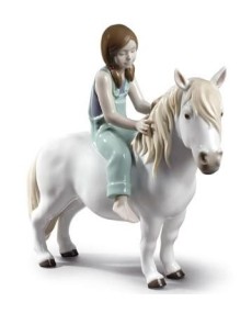 Figura de Porcelana Lladro - Niña con Pony