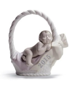 Lladro 01018402 Born in 2015 Girl - Fair Skin