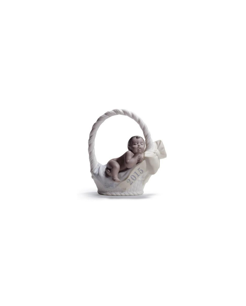 Lladro 01018403 Born in 2015 Boy Dark Skin Porcelaine