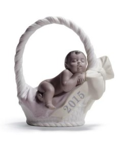 Lladro 01018404 Born in 2015 (Girl - Dark Skin) Porcelain