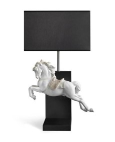 Lladro Horse on Pirouette Lamp - Porcelain Décor